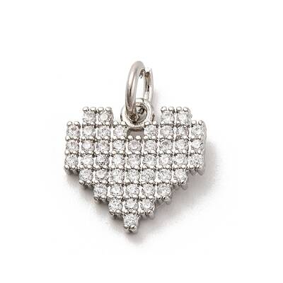 Brass Micro Pave Cubic Zirconia Charms