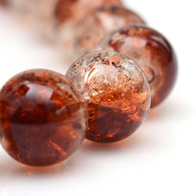 Baking Painted Crackle Glass Beads Strands