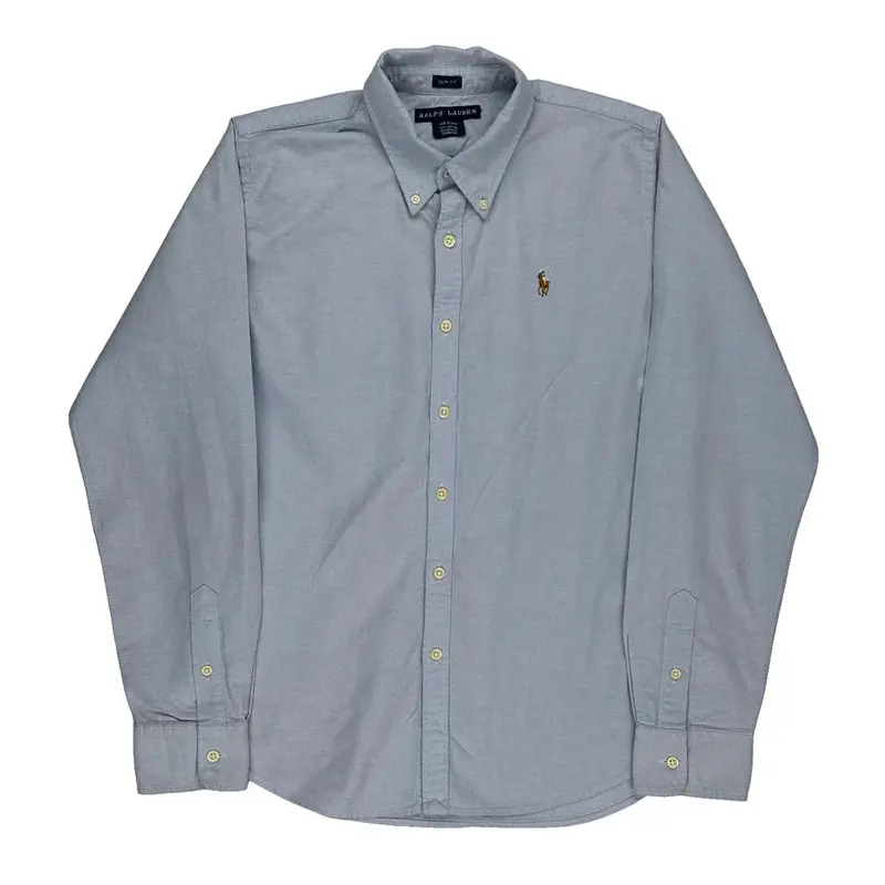 Ralph Lauren Slim Fit Shirt - Medium Blue Cotton | Size: medium