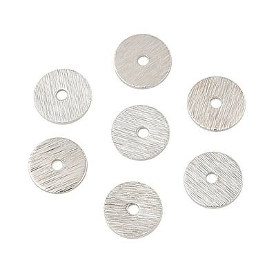 Rack Plating Flat Round Brass Beads