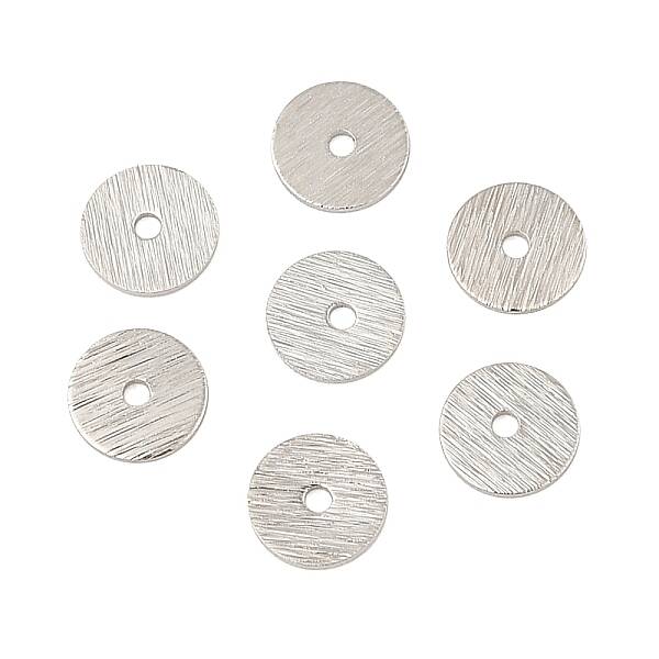 Rack Plating Flat Round Brass Beads