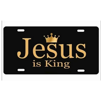 Jesus is King Aluminium License Plate Tag For Car, Truck 6\