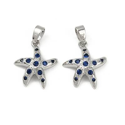 Brass Micro Pave Cubic Zirconia Pendants