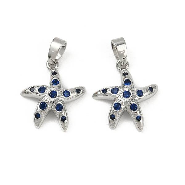 Brass Micro Pave Cubic Zirconia Pendants