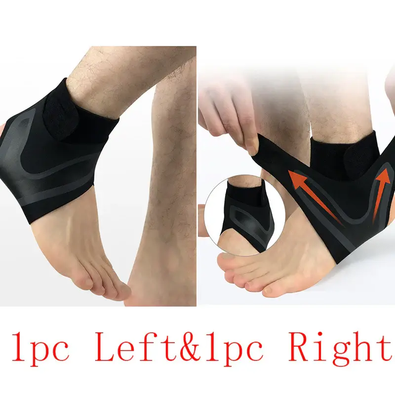 Ankle Support Brace Safety Running Basketball Sports Ankle Sleeves | Size: Black | quantity: Set | Model: Left Right