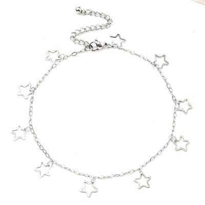 Non-Tarnish 304 Stainless Steel Cable Chain Hollow Charm Bracelets