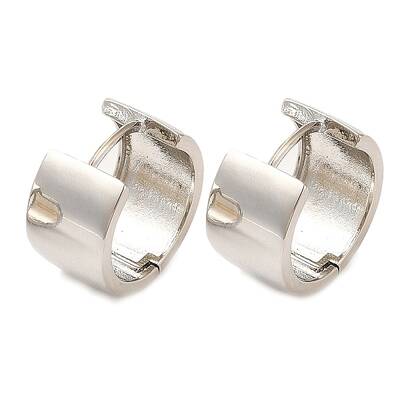 Rack Plating Brass Plain Thick Hoop Earrings
