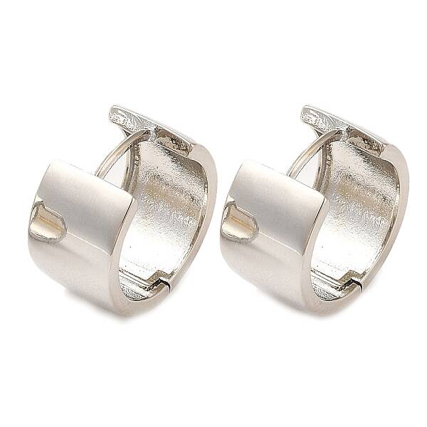 Rack Plating Brass Plain Thick Hoop Earrings