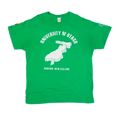 GILDAN University Of Otago T-Shirt Green Short Sleeve Mens L