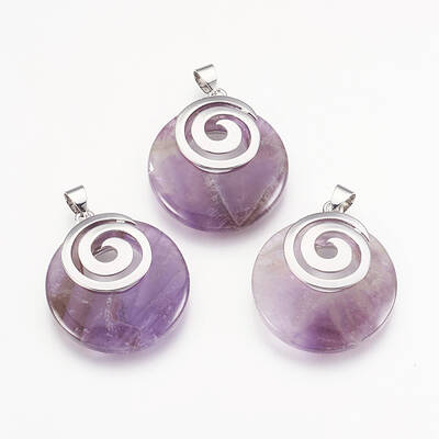 Natural Amethyst Pendants