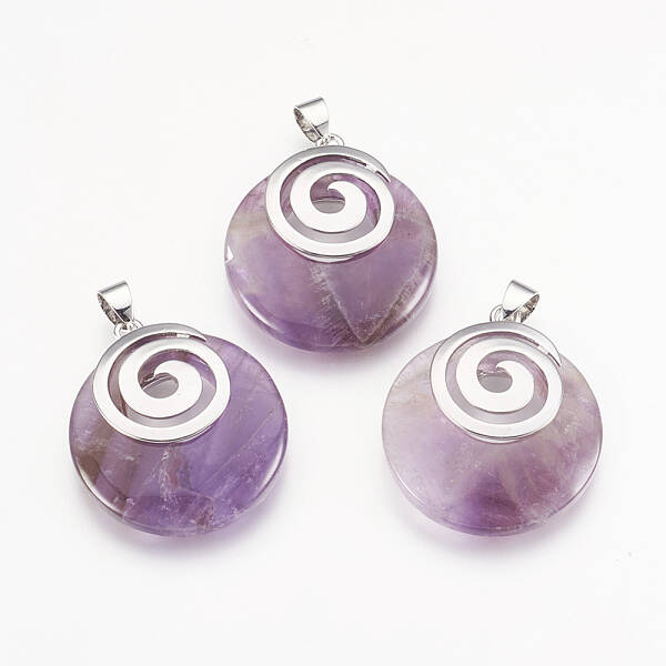 Natural Amethyst Pendants