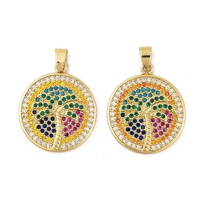 Brass Micro Pave Cubic Zirconia Pendants