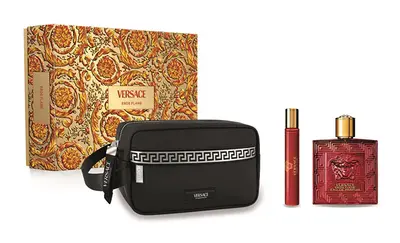 Versace Eros Flame - EDP 100 ml + EDP 10 ml + cosmetic bag