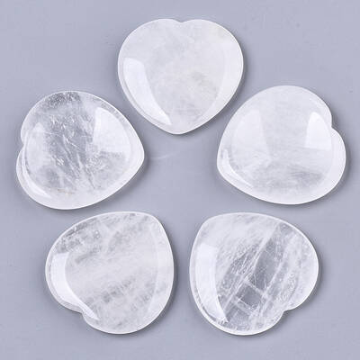 Natural Quartz Crystal Thumb Worry Stone