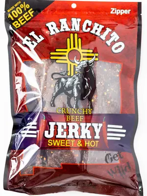 Sweet & Hot -El Ranchito Crunchy Beef Jerky NET WT. 6 OZ