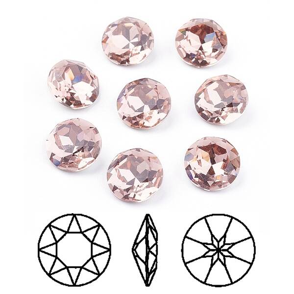 Pointed Back & Back Plated K9 Glass Rhinestone Cabochons