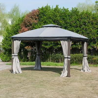 SUNJOY Light Gray Replacement Mosquito Netting For Shadow Creek gazebo (10X12 Ft) L-GZ1140PST-C1 Sold At BigLots