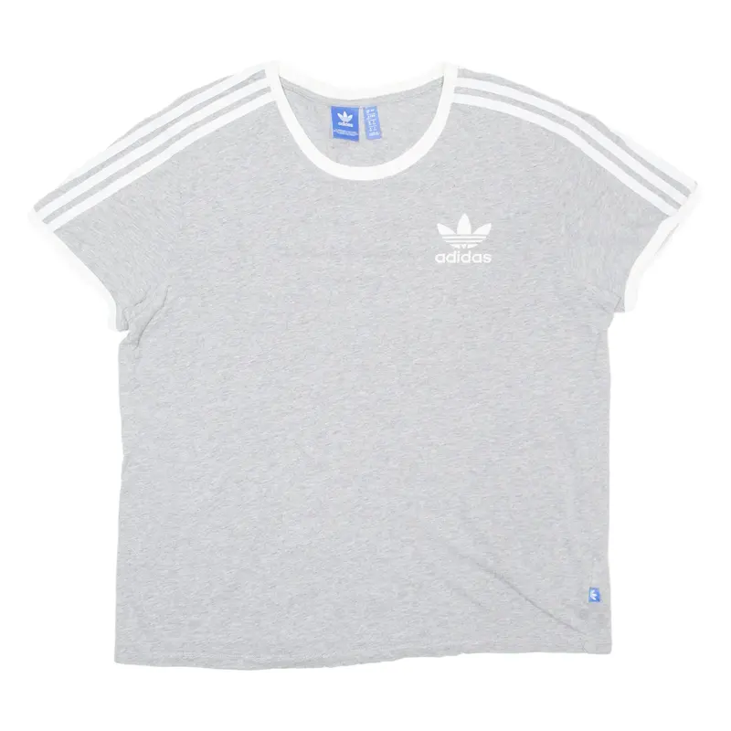 ADIDAS Womens T-Shirt Grey UK 12