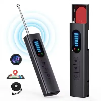 Hidden Camera Detector, Hidden Camera Detector with LED Light, GPS Tracker Detector with 5 Sensitivity Levels, Suitable for O...