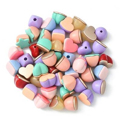 Two Tone Opaque Acrylic Beads