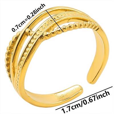 Minimalist 304 Stainless Steel Cuff Rings