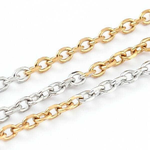 Two Tone 304 Stainless Steel Cable Chains