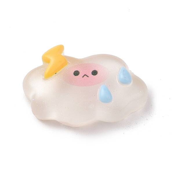 Translucent Cloud Resin Cabochons