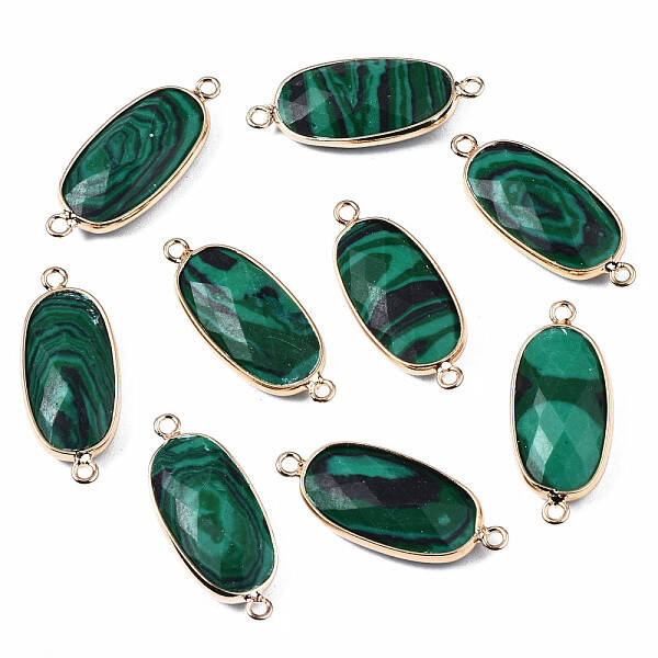 Synthetic Malachite Link Connectors