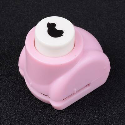 Random Single Color or Random Mixed Color Mini Plastic Craft Paper Punch Sets for Scrapbooking & Paper Crafts