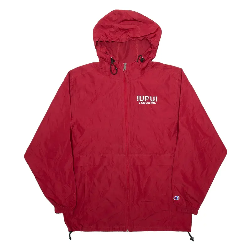 CHAMPION Iupui Jaguars Mens Rain Jacket Red USA Hooded M