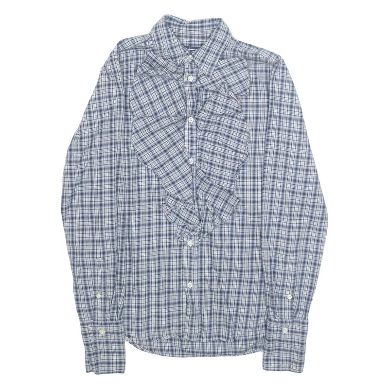 POLO SPORT RALPH LAUREN Slim Fit Womens Shirt Blouse Blue Collared Check M