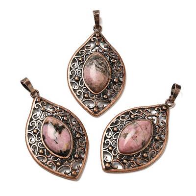 Natural Rhodonite Pendants