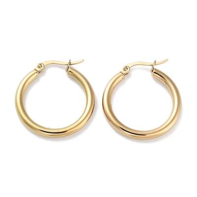 Ring 304 Stainless Steel Hoop Earrings for Women Men