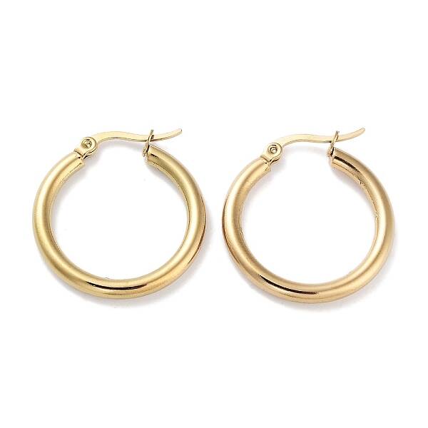 Ring 304 Stainless Steel Hoop Earrings for Women Men