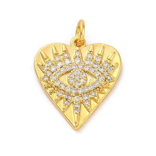 Brass Micro Pave Cubic Zirconia Pendants