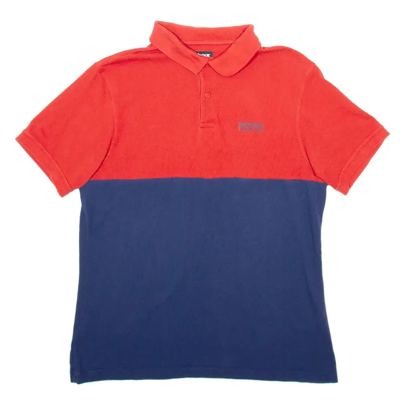 BARBOUR Mens Polo Shirt Blue L