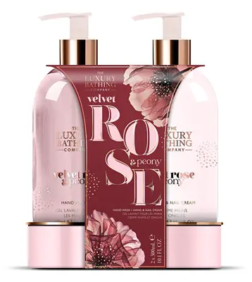 The Luxury Bathing Company Set Regalo Per La Cura Delle Mani Alla Rosa E Alla Peonia, 2 Pezzi