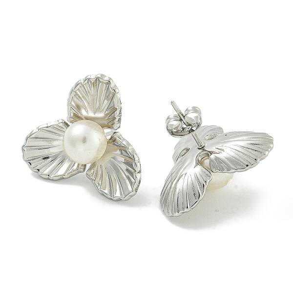 Flower 304 Stainless Steel Stud Earrings