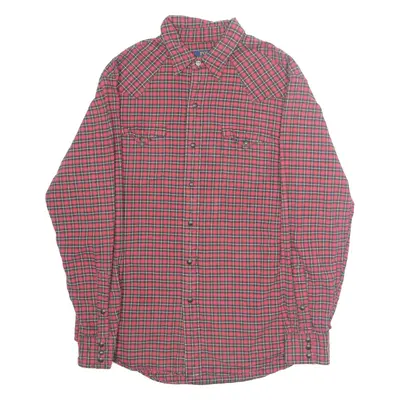 POLO RALPH LAUREN Mens Shirt Red Check Long Sleeve L