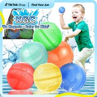 KGC Reusable Water Balloons – Soft Silicone Water Bombs with Mesh Bag, Colorful Pool Toys for Kids, Boys & Girls, Summer Ou...