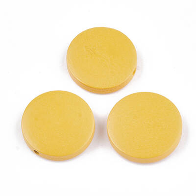 Painted Natural Wood Beads