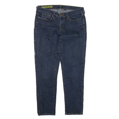J.CREW Toothpick Jeans Blue Denim Slim Tapered Womens W29 L26