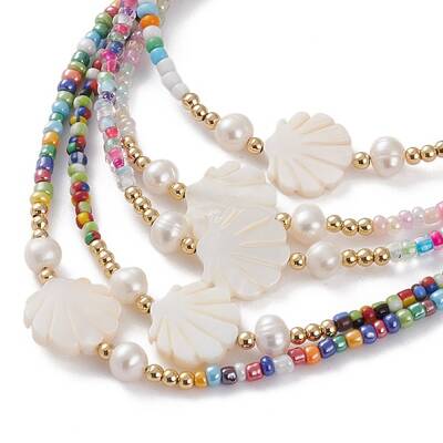 Natural Shell Beaded Necklaces
