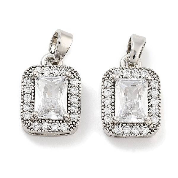 Brass with Clear Cubic Zirconia Charms