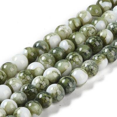 Baking Paint Glass Bead Strands