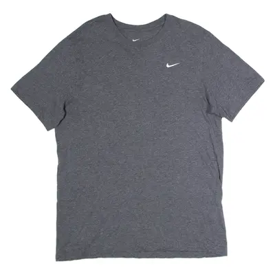 NIKE Mens T-Shirt Grey Crew Neck L