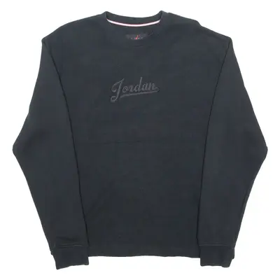 AIR JORDAN Mens Sweatshirt Black Crew Neck M
