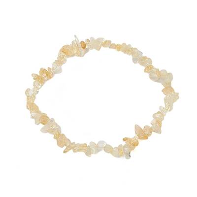 Natural Citrine Chip Beaded Bracelets