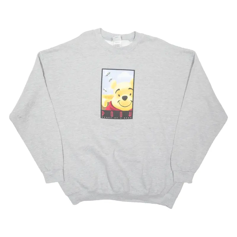 DISNEY Winnie The Pooh Womens Sweatshirt Grey 2XL