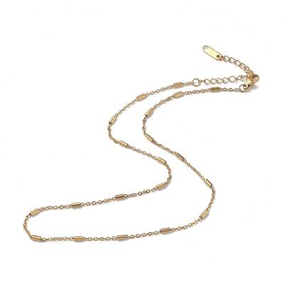 Ion Plating(IP) 304 Stainless Steel Column Link Chain Necklace for Men Women